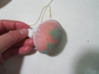 Five-Spice Botanical Tea Eggs step 5: Tie the cloth securely with kitchen twine.