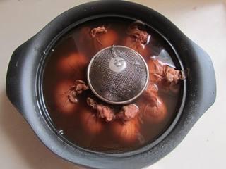 Five-Spice Botanical Tea Eggs step 8: Turn off the heat and let the eggs soak in the tea broth overnight.
