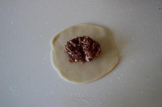 Savory Pork Pastries step 13: Place a portion of pork filling in the center and seal tightly, similar to makin