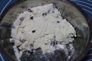 Chocolate Chip Cranberry Cookies step 9: Transfer the dough to a silicone mat and divide it into two portions.