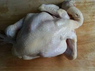 Five-Spice Roasted Chicken step 4: Clean the chicken thoroughly and pat dry with paper towels.
