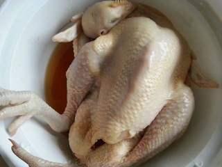 Five-Spice Roasted Chicken step 5: Rub the cooled spiced salt mixture all over the chicken, including inside the ca