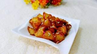 Candied Apple Fritters step 10: Transfer to a serving plate and serve immediately.