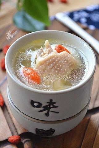 Chicken and Chinese Yam Soup step 14: Serve hot and enjoy this nourishing chicken and Chinese yam soup.