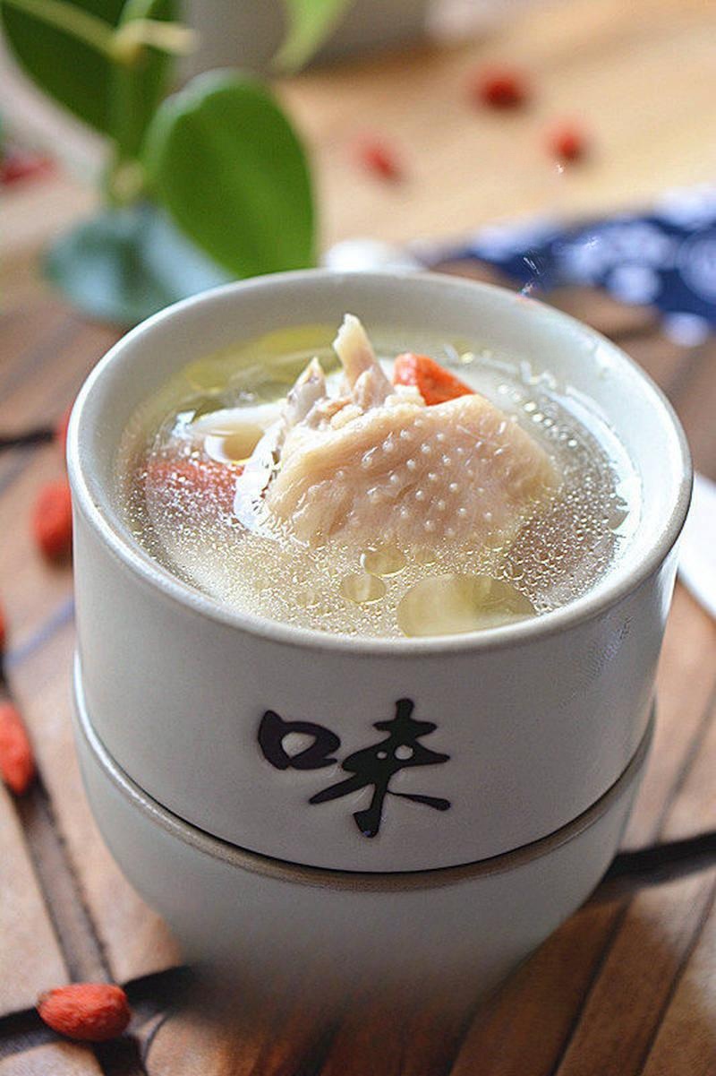 Chicken and Chinese Yam Soup finished dish