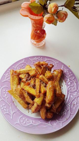 Candied Sweet Potato Fries step 8: Serve immediately while hot.
