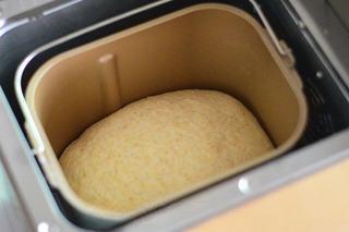 Whole Wheat Sandwich Bread Recipe step 3: Transfer the fermented dough to a lightly floured work surface.