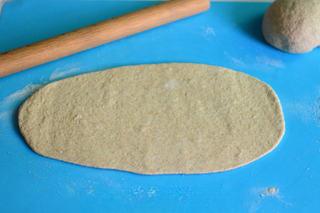 Whole Wheat Sandwich Bread Recipe step 5: Roll each portion into a long rectangle using a rolling pin.