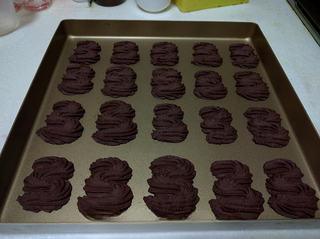 Chocolate Butter Cookies step 11: Remove from the oven, cool completely, and store in an airtight container.