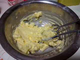 Chocolate Butter Cookies step 2: Mix with a whisk until no dry sugar remains.
