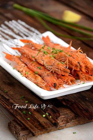 Oven-Baked Salt and Pepper Shrimp Recipe step 10: Serve hot as an appetizer, snack, or seafood side dish.