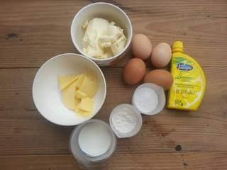 Cream Cheese Cake Recipe step 1: Prepare all ingredients. Soften the cream cheese and butter at room temperature.