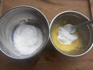 Cream Cheese Cake Recipe step 6: Beat the egg whites with lemon juice. Gradually add sugar and whip until stiff p