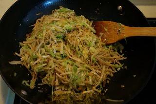 Stir-Fried Pancake Strips with Napa Cabbage step 11: Mix everything thoroughly and cook until evenly heated.
