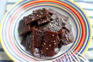 Spiced Beef Jerky Recipe step 9: Remove from the oven, cool completely, then cut into pieces and serve.