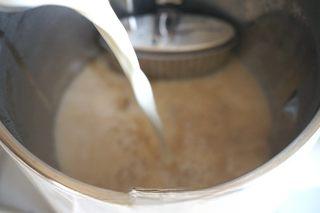 Ceylon Milk Tea Recipe step 5: Add the fresh milk to the brewed tea.