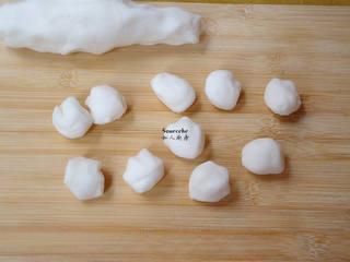 Crystal Shrimp Dumplings (Har Gow) step 6: Knead the dough into a long log and divide it into evenly sized portions.