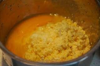 Soft Corn Pancakes step 4: Crack the egg into a large mixing bowl.
