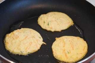 Soft Corn Pancakes step 9: Lightly oil a non-stick skillet. Spoon portions of the batter into the pan and f
