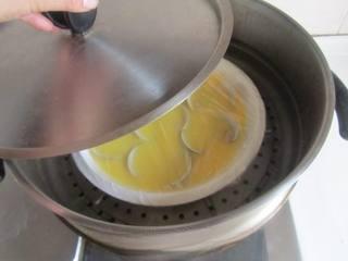 Steamed Egg Custard with Clams step 9: Steam over rapidly boiling water for about 8 minutes, or until the custard is ju