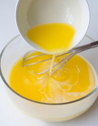 Almond Baked Donut Recipe step 4: Melt the butter and stir it into the mixture.