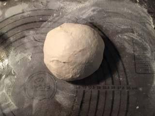 Pan-Fried Flatbread with Preserved Pork Recipe step 1: Combine the flour, yeast, and water, then knead until a smooth dough forms.