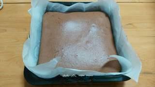 Black Forest Cake step 17: Cool the cake completely and slice into two layers.