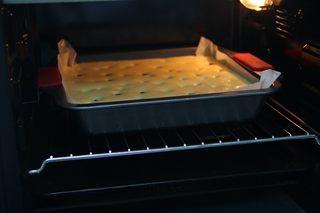 Japanese Cotton Cheesecake Recipe step 9: Bake using a water bath method by placing a tray of hot water in the oven beneat
