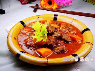 Tomato Braised Beef Brisket step 15: Serve hot with plenty of rich tomato sauce spooned over the tender beef brisket.
