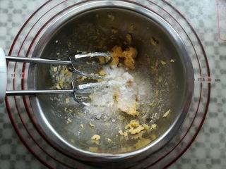 Coconut Custard Balls step 3: Beat the softened butter until light and creamy.