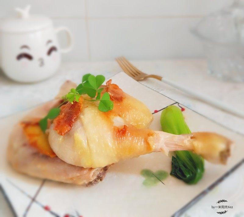 Rice Cooker Salt-Baked Chicken Thighs finished dish