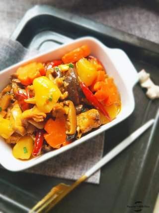 Braised Chicken with Shiitake Mushrooms and Root Vegetables step 16: This dish can also be served family-style in a pot and enjoyed at the table.