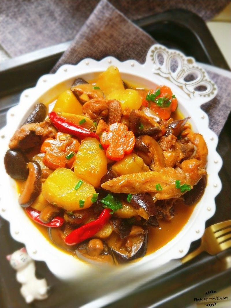 Braised Chicken with Shiitake Mushrooms and Root Vegetables recipe photo