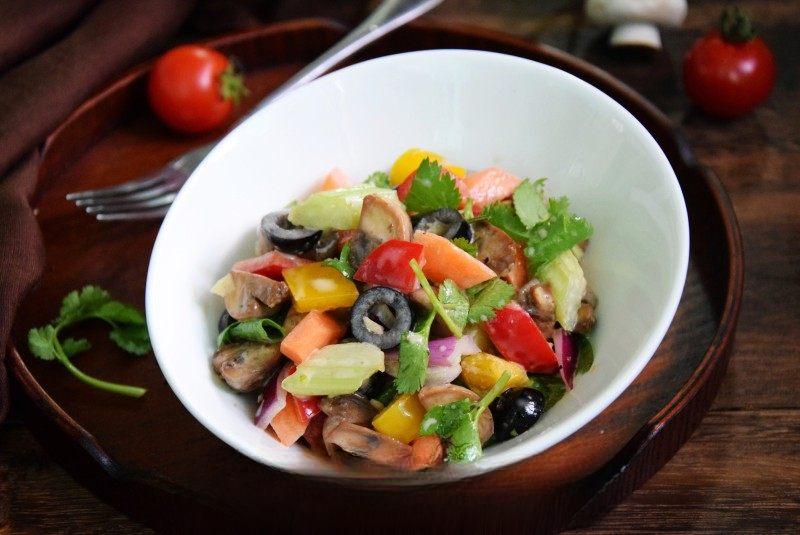 Roasted Enoki Mushroom Salad recipe photo