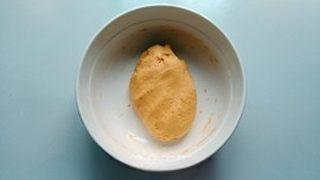 Pumpkin Red Bean Cakes step 4: Continue adding glutinous rice flour until a soft, smooth dough forms and no exc