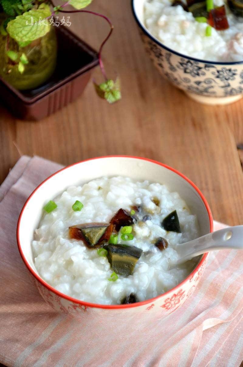 Century Egg and Pork Congee finished dish