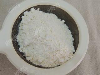 Classic Cream Puffs step 2: Sift the flour and lightly beat the eggs.