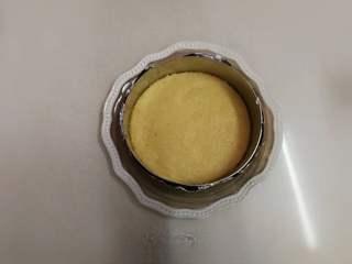 Strawberry Yogurt Mousse Cake step 20: Place the cooled sponge cake in the bottom of a cake ring or mold.