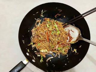Stir-Fried Rice Noodles with Pork and Vegetables step 13: Stir-fry for 1–2 minutes until the noodles are heated through and well combined 