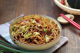 Stir-Fried Rice Noodles with Pork and Vegetables step 14: Serve immediately while hot.