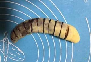 Milk Bread Caterpillar Rolls step 12: Shape it into a long caterpillar-like roll.