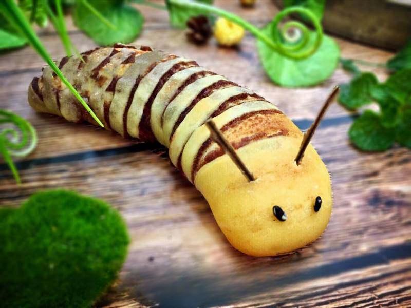 Milk Bread Caterpillar Rolls recipe photo