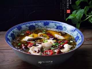 Sichuan Cod with Pickled Mustard Greens step 9: Immediately pour the hot chili oil over the fish to create a sizzling finish and