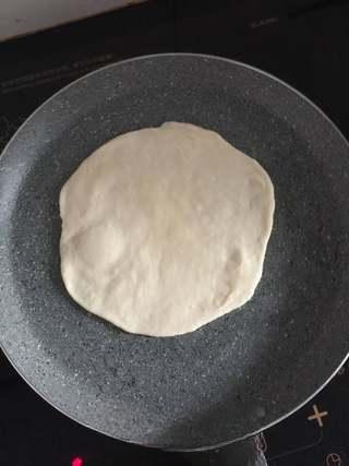 Stuffed Pancake with Egg and Sausage step 8: Heat a lightly oiled skillet over low heat and cook the pancake until both sides