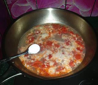 Tomato Pork Liver Soup Recipe step 11: Season with salt and simmer until the liver is just cooked through.