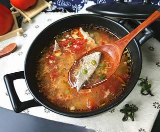 Tomato Pork Liver Soup Recipe step 13: Serve hot.