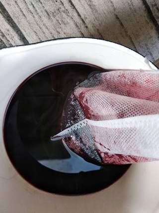 Sour Plum Drink step 5: Strain the sour plum drink through a filter bag or fine mesh strainer and reserv