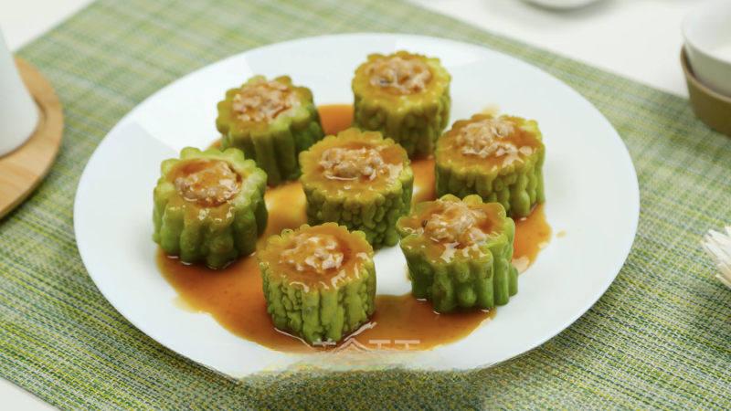 Steamed Stuffed Bitter Melon recipe photo