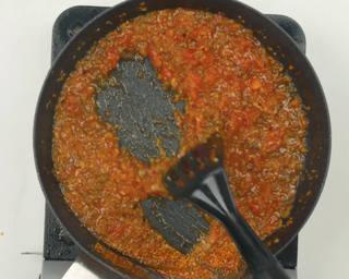 Beef and Tomato Pasta step 11: Stir in Parmesan cheese until fully incorporated.