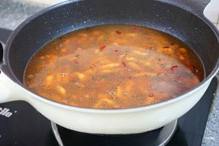 Braised Pork Belly with Mushrooms and Eggs step 16: Pour in the reserved pork broth and mushroom soaking liquid until the pork is mo